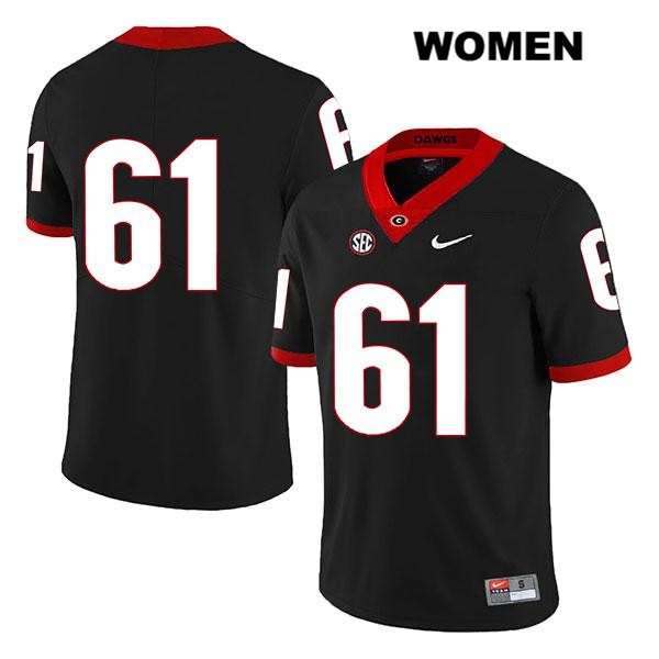 Georgia Bulldogs Women's Blake Watson #61 NCAA No Name Legend Authentic Black Nike Stitched College Football Jersey TMQ0056IC